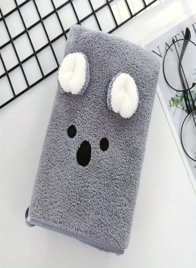 VOIDROP Premium Microfiber Kids Bath Towels Quick Drying Towels for Unisex Kids 1-8 Years | Adorable Baby Towel Boys and Girls - Grey - Image 5